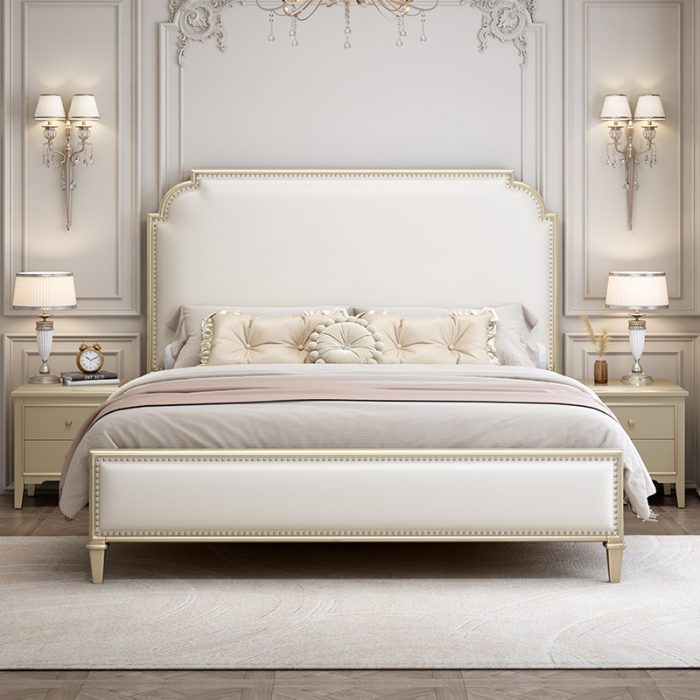 Solid Wood Light Luxury Double Beds – Bulk Discounts for US Retailers