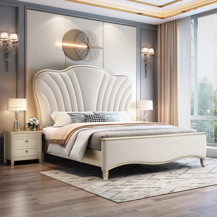 Solid Wood Light Luxury Double Beds – Timeless Design for Bulk Buyers