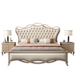 Elegant Solid Wood Light Luxury Double Beds – Wholesale Inventory Solutions