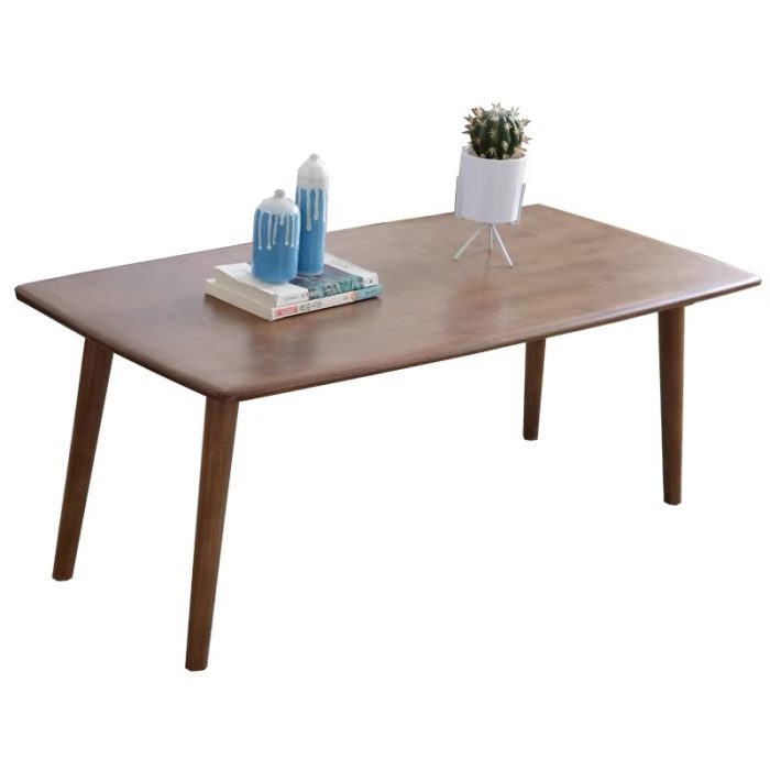 Scandinavian coffee table combines minimalist design with natural wood for versatile elegance.