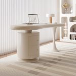 High-End All-in-One Office Desk with Elegant Storage Solutions