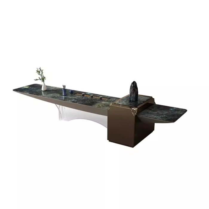 Experience refined luxury with stone coffee tables.