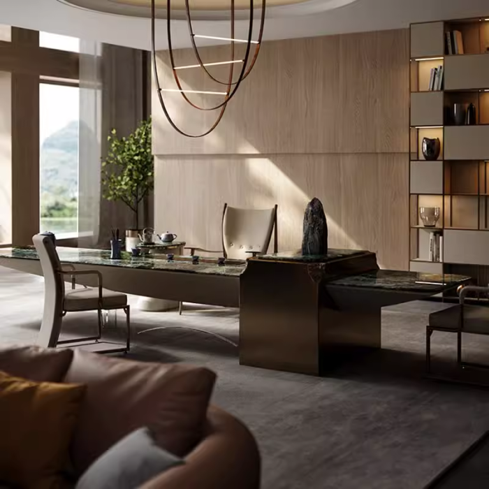 Experience refined luxury with stone coffee tables.
