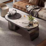 Stone coffee tables offer timeless luxury for contemporary homes.