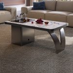 Luxury stone coffee tables redefine modern elegance.