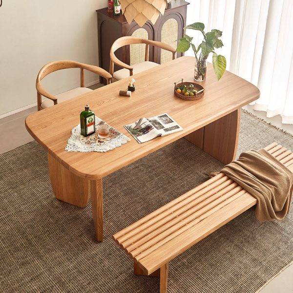 Industrial Solid Wood Dining Table – Robust Craftsmanship & Urban Charm