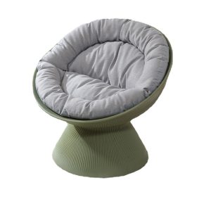 UV-resistant balcony chair with waterproof fabric and retro-inspired legs, perfect for Instagrammable outdoor lounging.