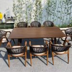 Find elegance and practicality in outdoor dining furniture.