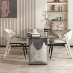 Minimalist Tempered Glass Dining Table - Sleek & Durable