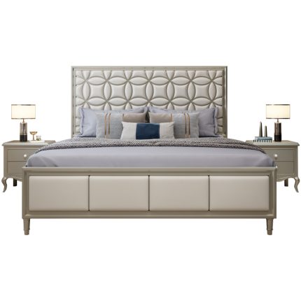 Solid Wood Light Luxury Double Beds – Bulk Pricing for Retailers
