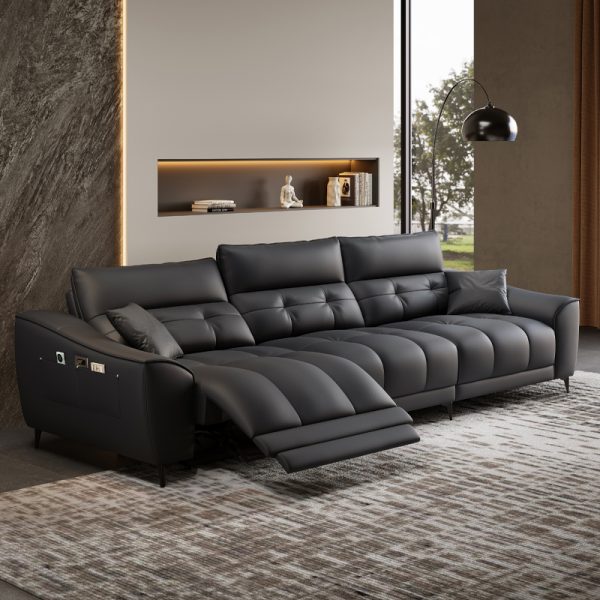 Luxury Minimalist Electric Reclining Sofa - Zero-Wall Design for Contemporary Living