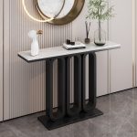 Entryway Table Base with Modern Stainless Steel Design