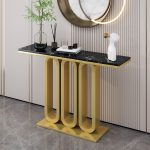 Entryway Table Base with Modern Stainless Steel Design