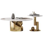 Compact Stainless Steel Base for Small Coffee Tables