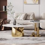 Compact Stainless Steel Base for Small Coffee Tables