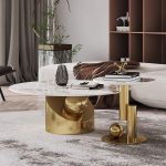 Compact Stainless Steel Base for Small Coffee Tables