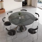 Contemporary Glass Dining Table - Light Luxury & Artistic Appeal