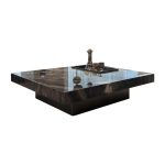 Lightweight stainless steel tea table base for easy mobility