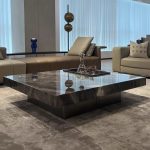 Lightweight stainless steel tea table base for easy mobility