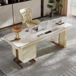 Luxury All-in-One Desk with Storage and Cable Organization for Professional Spaces