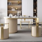 Sturdy stainless steel tea table base, supports heavy tea table tops
