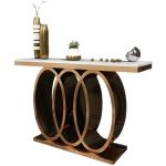 Entryway Table Base with Sleek Stainless Steel Design