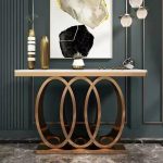 Entryway Table Base with Sleek Stainless Steel Design