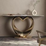 Polished Stainless Steel Entryway Table Base