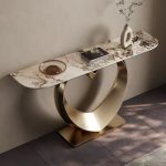 Polished Stainless Steel Entryway Table Base