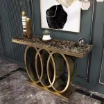 Entryway Table Base with Sleek Stainless Steel Design