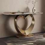 Polished Stainless Steel Entryway Table Base