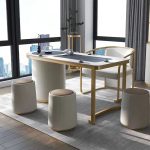 Elegant stainless steel tea table base, adds sophistication to tea tables