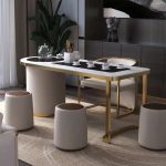 Elegant stainless steel tea table base, adds sophistication to tea tables