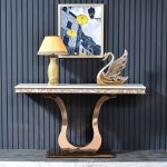 Entryway Table Base with Modern Stainless Steel Design