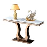 Entryway Table Base with Modern Stainless Steel Design