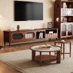 Medieval style rock board solid wood coffee table