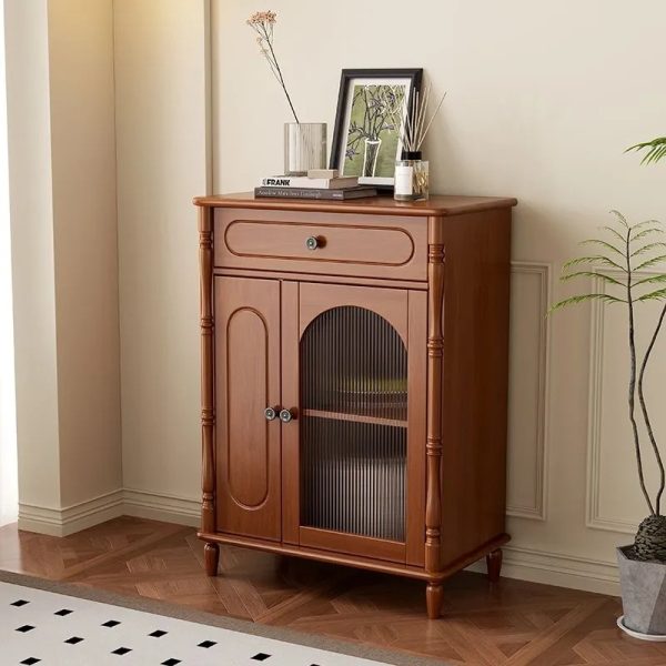 Medieval style solid wood sideboard