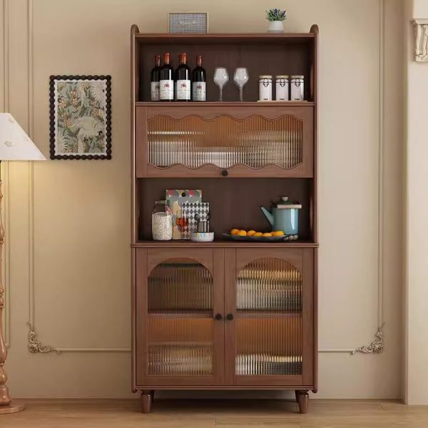 Medieval style solid wood sideboard