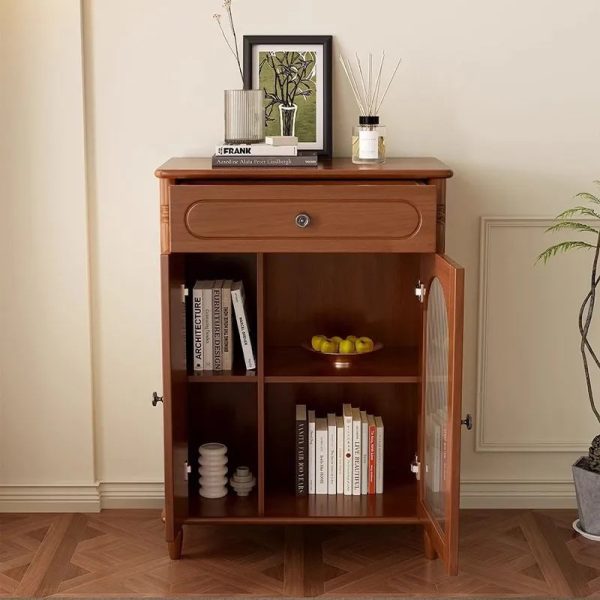 Medieval style solid wood sideboard