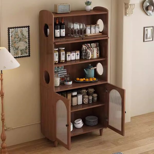 Medieval style solid wood sideboard