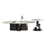 Coffee Table Base with Sleek Stainless Steel Design