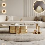 Coffee Table Base with Sleek Stainless Steel Design