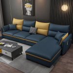 Minimalist Modern Tech Fabric Sofa – Sleek Design and Advanced Comfort