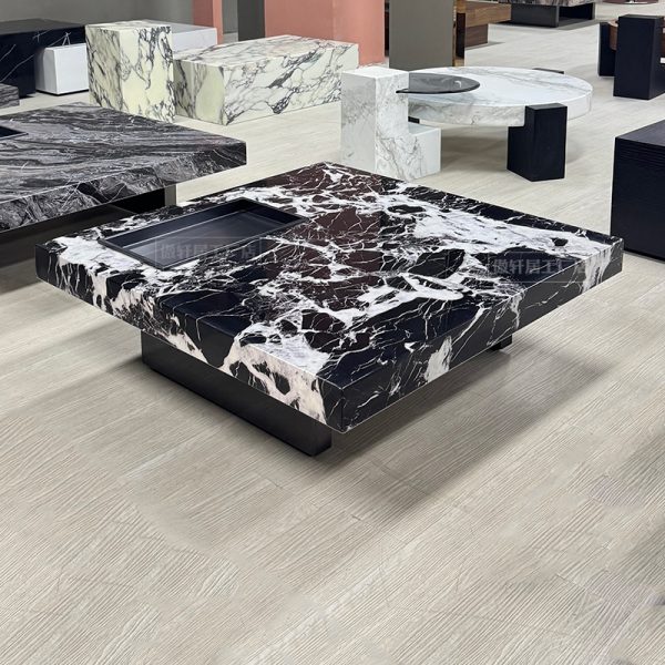 Luxury-Inspired Ceramic Stone Coffee Table