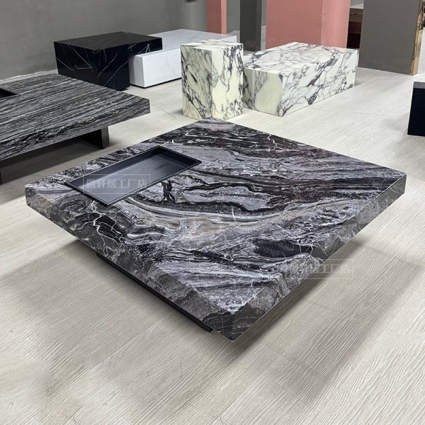 Luxury-Inspired Ceramic Stone Coffee Table