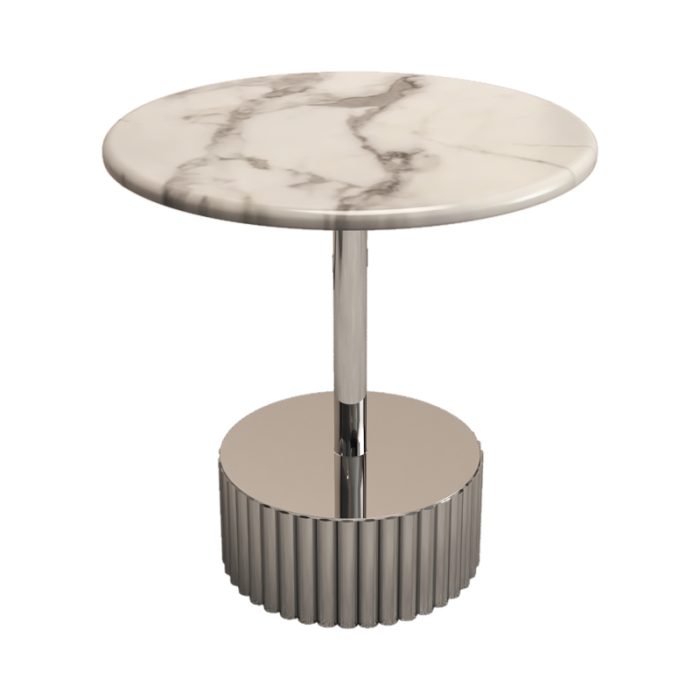 Rust-resistant stainless steel side table frame
