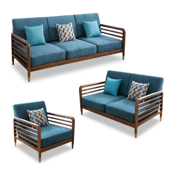 Crafted from durable wood, this sofa promises longevity and warmth. Its plush cushioning and elegant design create a comfortable seating area. Perfect for those who appreciate timeless charm.