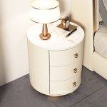 Modern Light Luxury Bedside Table for Elegant Bedroom Spaces