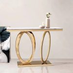 Stainless Steel Base for Entryway Tables, Polished Finish