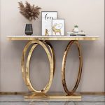 Stainless Steel Base for Entryway Tables, Polished Finish